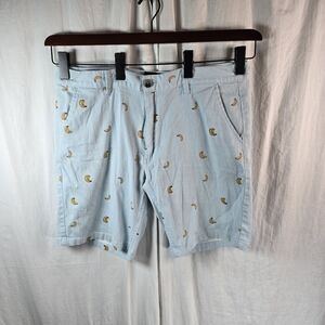 Raw Yarn Inds. Mens shorts RN123827 stretch twill size W38 Lt. Blue